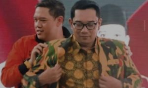Gubernur Jabar, Ridwan Kamil ketika mengikuti acara pelantikan Pimpinan Daerah Kolektif (PDK) Kosgoro 1957 Jabar di Gedung Sate, 27 November 2022. (www.instagram.com/@golkar.indonesia)