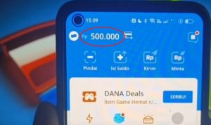 Bukti pencairan saldo DANA gratis Rp 500 ribu dari hasil bermain game online dari aplikasi. (ILUSTRASI)