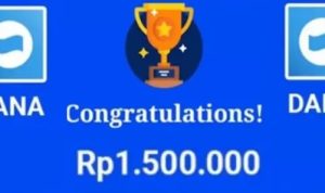 ILUSTRASI: Saldo DANA gratis langsung cair Rp 1,5 juta.