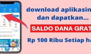 Transaksi saldo DANA gratis Rp 100 ribu berupa komisi dari aplikasi resmi ini. (ILUSTRASI)
