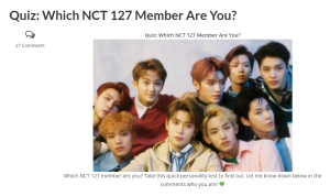 Link Quiz NCT 127 Terbaru, Cari Tahu Siapa Kamu di NCT 127! Tangkapan Layar Quiz NCT 127 / Sumber: kprofiles.com
