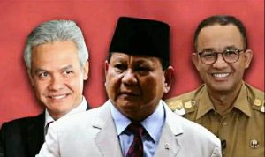 analisa survei Algoritma Research & Consulting disebutkan, pada Pemilu 2024 nanti, ada tiga tokoh politik yang memiliki persaingan ketat