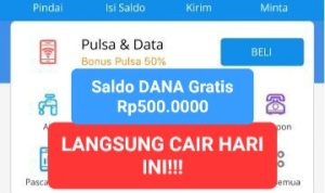 saldo dana gratis langsung cair
