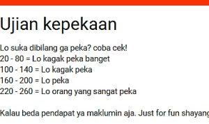 Link Tes Ujian Kepekaan Baru 2023, Jangan Cuek Nanti Putus! Link Tes Ujian Kepekaan, Jangan Cuek Nanti Putus!