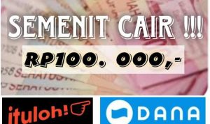 DANA Gratis Rp100.000 semenit cair cuma pake HP