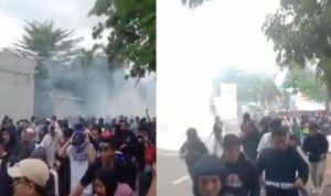 Suporter PSIS Rusuh, Polisi Tembakkan Gas Air Mata Suporter Sesak Nafas!