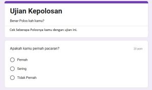 Link Ujian Kepolosan Viral via Google Form