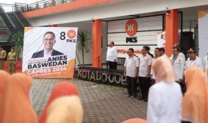 Jajaran DPD PKS Kota Bogor saat mendeklarasikan posko pemenangan Anies Baswedan. (Yudha Prananda / Jabar Ekspres)