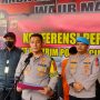 Kapolres Cimahi AKBP Aldi Subartono saat memberikan keterangan pers soal penganiayaan anak yang dilakukan ayah kandungnya baru-baru ini. (Narsono/Jabar Ekspres)