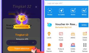 Aplikasi Game Quiz Ini Hadiahnya DANA OVO GoPay Hingga Rp280 Ribu! Aplikasi Penghasil Dana Gratis/ Kolase Play.google.com dan DANA
