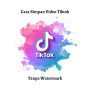 Cara Mudah Simpan Video TikTok tanpa Watermark atau Tanda Air
