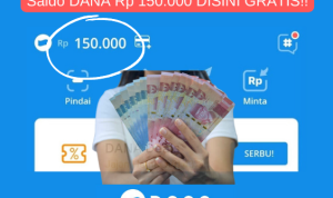 buruan ambil saldo dana gratis Rp150.000 sekarang!
