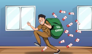 ILUSTRASI: Kades dan besaran dana kampanye. (Grei/JabarEkspres.id)