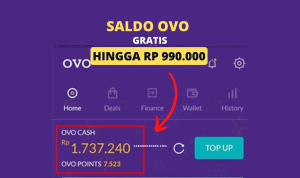 SALDO OVO GRATIS 900 RIBU LHO