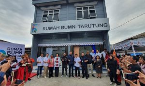 Kementerian BUMN bersama PT Bank Rakyat Indonesia (persero) Tbk atau BRI meresmikan rumah BUMN yang berada Tarutung,