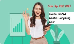 Terbukti membayar saldo DANA gratis langsung cair sebesar Rp 220.000.