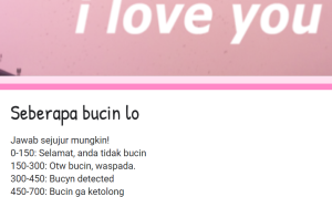 Tangkapan Layar Link Google Form Ujian Bucin