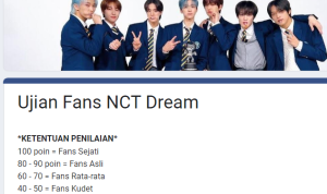 Tangkapan Layar Ujian Fans NCT Dream Terbaru 2023