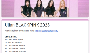 Tangkapan Layar Link Ujian BLINK 2023, Fans BLACKPINK Sesungguhnya Wajib Coba!