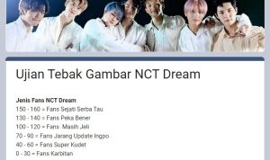 Tangkapan Layar Link Ujian Tebak Gambar NCT Dream Via Google Form