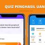 Aplikasi QUIZ Penghasil DANA Gratis/ Tangkap Layar Play.google.com dan Aplikasi DANA