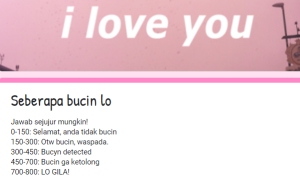 Ujian Bucin/ Tangkap Layar Google Form