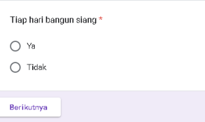 Ujian Kemalasan/ Tangkap Layar Google Form