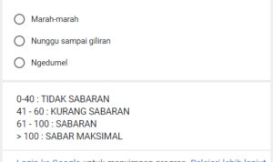 Ujian Kesabaran/ Kolase Google Form