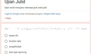 Tangkapan Layar Link Google Form Ujian Julid