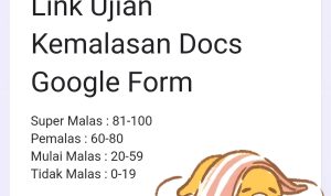 Tangkapan Layar Ujian Kemalasan via Link Google Form