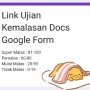 Tangkapan Layar Ujian Kemalasan via Link Google Form