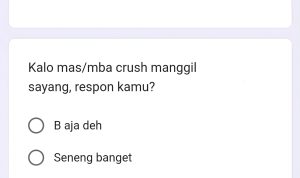 Tangkapan Layar Ujian Jomblo Google Form