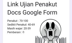 Tangkapan Layar Link Ujian Penakut Google Form