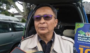 Kepala DPMD Kabupaten Bogor Renaldi Yushab Fiansyah saat memberikan penjelasan soal program Samisade. (SANDIKA FADILAH/JABARESKPRES.COM)