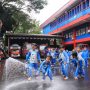 CERIA: Anak-anak TK saat edukasi penanggulangan kebakaran di Diskar PB Kota Bandung, Kamis (16/2). (HENDRIK MUCHLISON/JABAR EKSPRES)