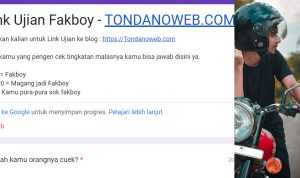 Link Tes Ujian Fakboy via Google Form Docs Terbaru, Berapa Tingkat Kefakboyan Kamu?