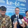 BERIKAN KETERANGAN: Sesi wawancara dengan Direktur Politeknik Pariwisata NHI Bandung Andra Danova L. Goeltom dan Kapusbang SDM Pariwisata dan Ekonomi Kreatif Kemenparekraf, Faisal.