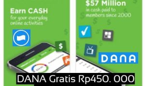 Rp450 Ribu DANA Gratis Cair Tiap Hari