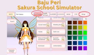 Baju Peri di Sakura School Simulator/ Tangkap Layar Aplikasi Sakura School Simulator