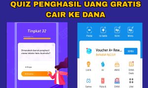 DANA gratis dengan Aplikasi Quiz (Tangkap Layar Play Store dan Aplikasi DANA)