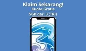 Klaim Sekarang! Kuota Gratis 5GB dari 3 (Tri) Terbaru!