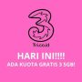 Kuota Gratis 5GB Dari 3 (Tri) Hanya Bisa Diambil Hari Ini!