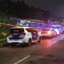 Satlantas Polresta Bogor Kota saat berpatroli sambil membangunkan sahur. (Yudha Prananda / Jabar Ekspres)