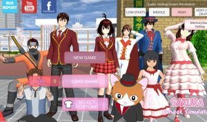 Tampilan Game Sakura School Simulator / Tangkap Layar Aplikasi Game Sakura School Simulator