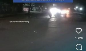 Ist. Viral, aksi balap liar dibubarkan polisi di Bandung. Foto. Tangkap layar TikTok/@beritakotabandung