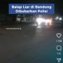 Ist. Viral, aksi balap liar dibubarkan polisi di Bandung. Foto. Tangkap layar TikTok/@beritakotabandung