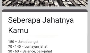 Tangkapan Layar Link Ujian Seberapa Jahatnya Kamu Google Form/ Sumber: taqecy.blogspot.com