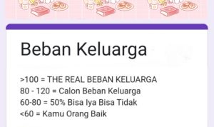 Tangkapan Layar Link Ujian Beban Keluarga Google Form/Sumber: Tondanoweb.com