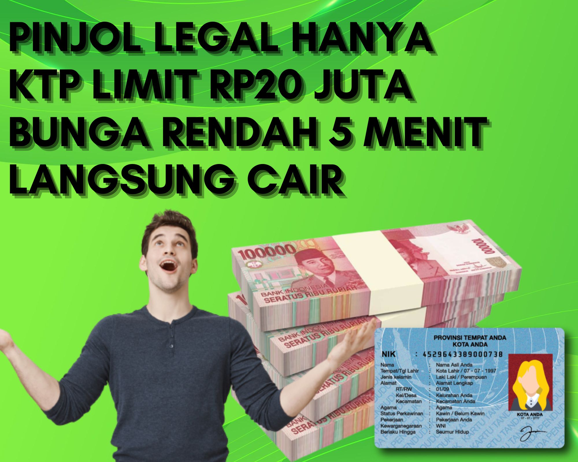 Ktp Pinjol Pinjol Legal Hanya KTP Limit Rp20 Juta Bunga Rendah 5 Menit Langsung ...