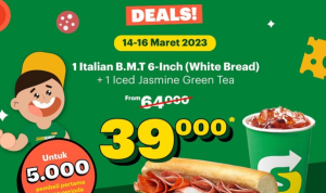 Promo Subway Maret 2023/ Tangkap Layar Instagram @subway.indonesia